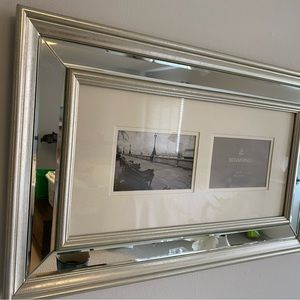 Glass and mirrored picture frame